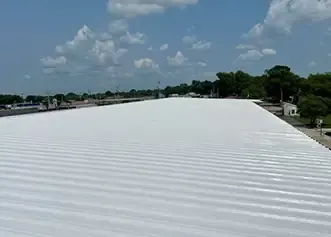 Commercial roofing in progress